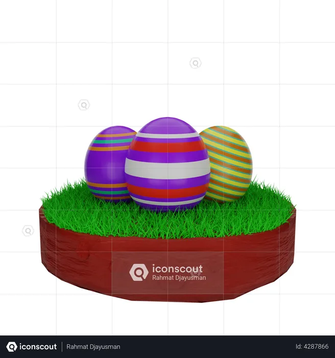 Huevos de Pascua  3D Illustration