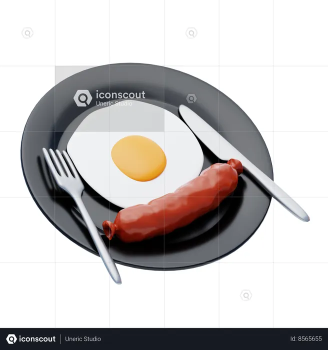 Huevos revueltos  3D Icon