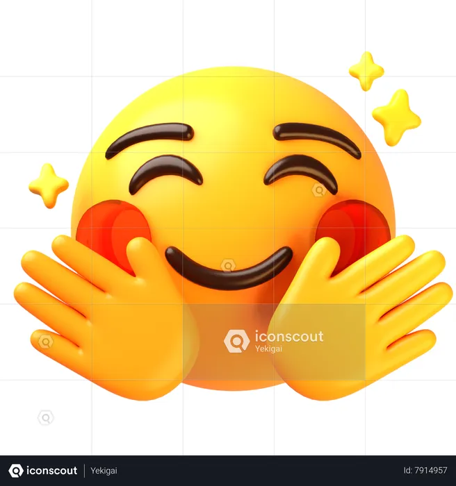 Hugging face Emoji 3D Icon