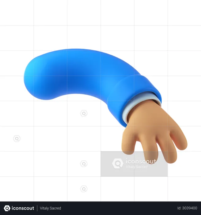 Hugging hand gesture  3D Illustration