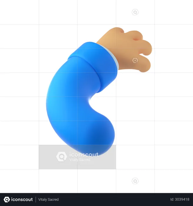 Hugging hand gesture  3D Illustration