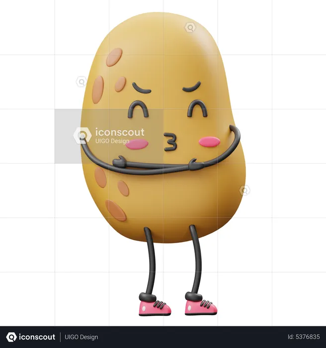 Hugging Potato  3D Icon