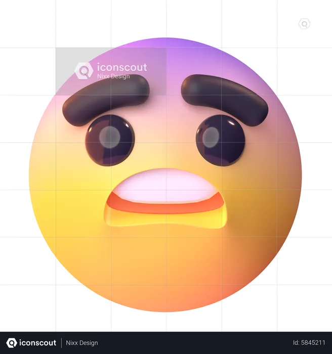 Huh Emoji 3D Icon