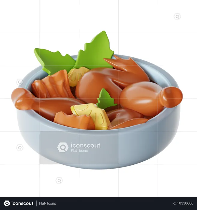 Hühnchen-Adobo  3D Icon