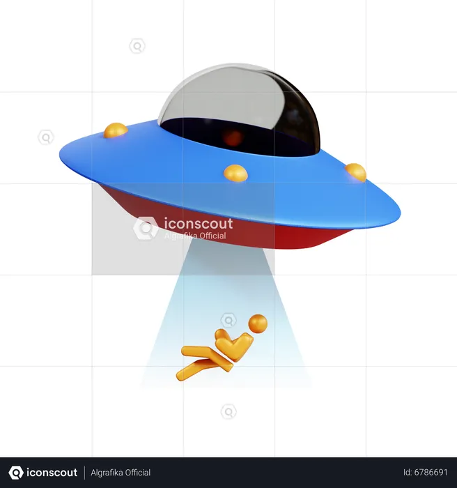 Human Abduction  3D Icon