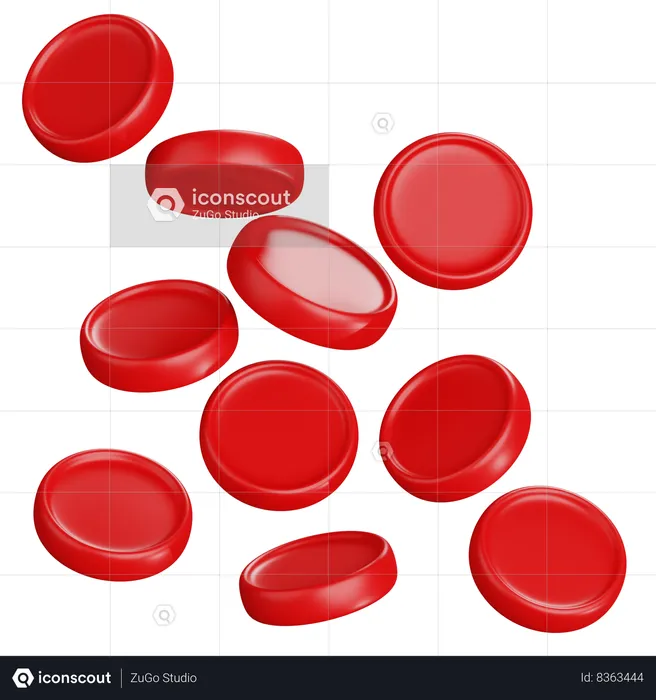 Human Red Blood Cells Gap  3D Icon