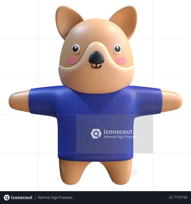 Hund Maskottchen  3D Illustration