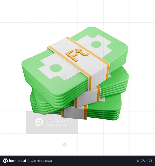 Hungarian forint  3D Icon