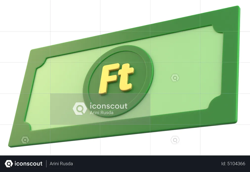Hungarian Forint Money  3D Icon