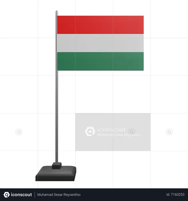 Hungary Flag Flag 3D Icon