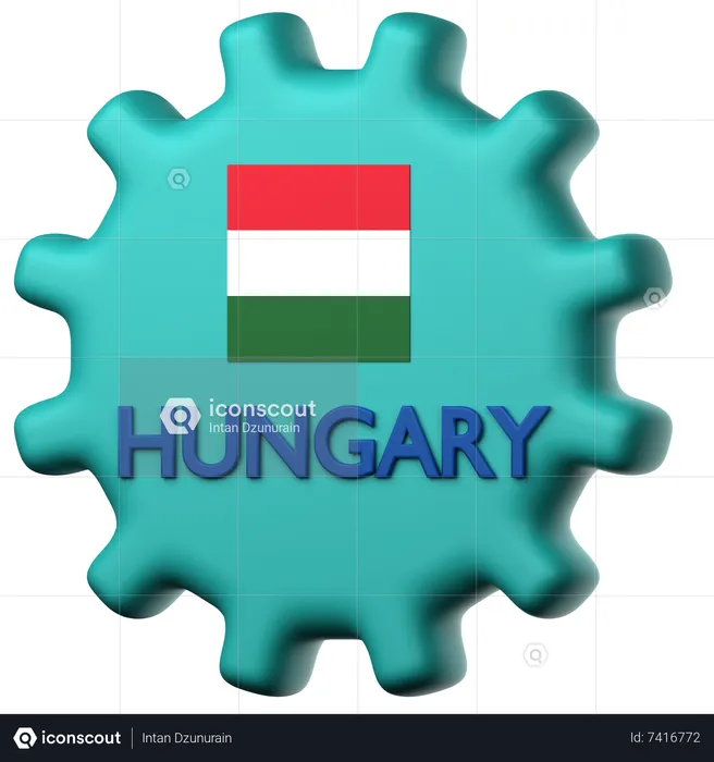 Hungary flag  3D Icon