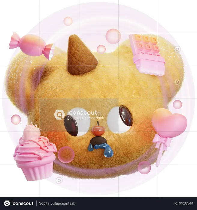 Hungry Bear Emoji 3D Icon