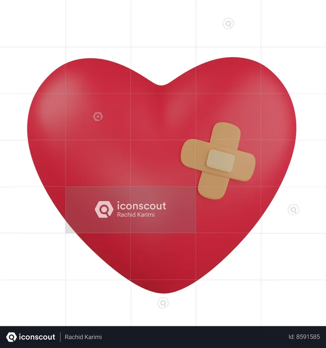 Hurt Heart  3D Icon
