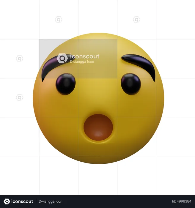 Hushed Emoji 3D Icon