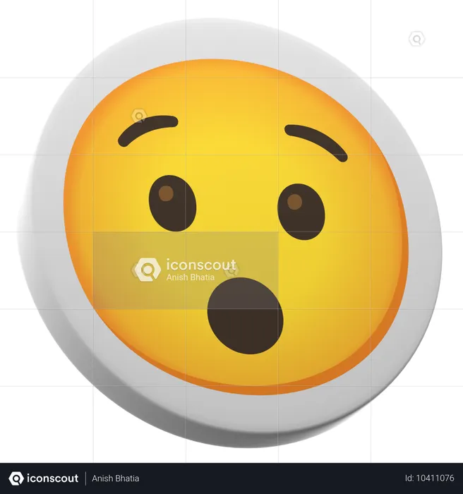 숨죽인 얼굴 Emoji 3D Icon