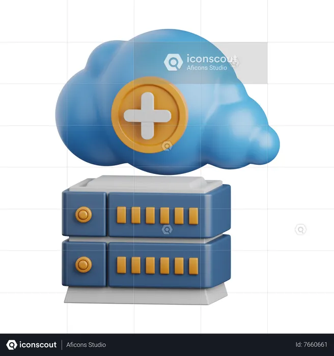 Hybrid Cloud  3D Icon