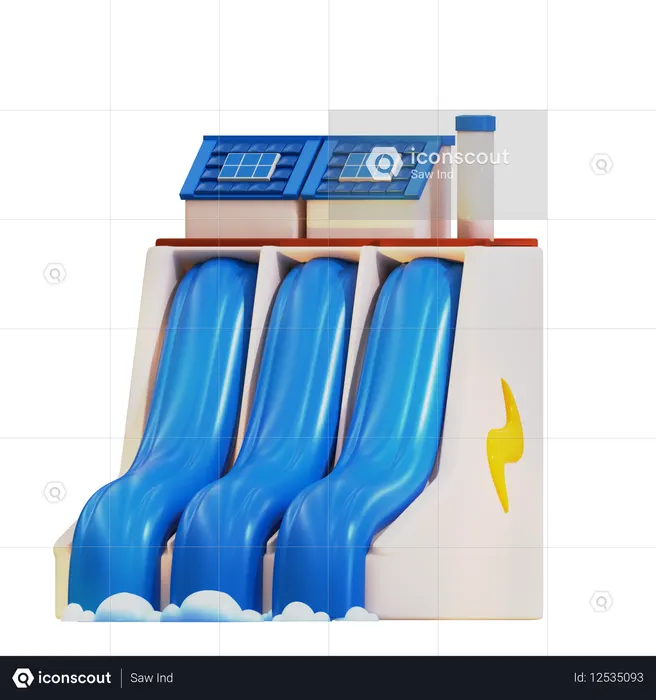 Hydro Power  3D Icon