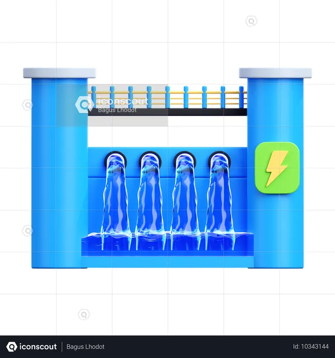 Hydro Power  3D Icon