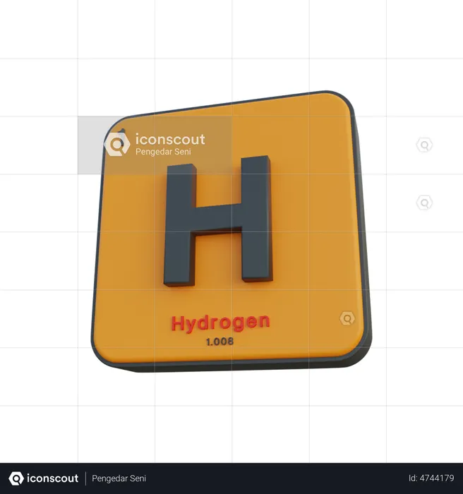 Hydrogen  3D Illustration