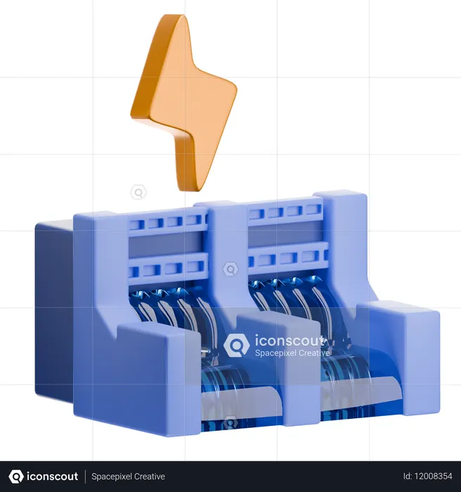 수력 발전  3D Icon