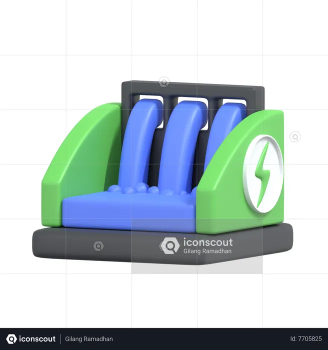 Hydropower  3D Icon