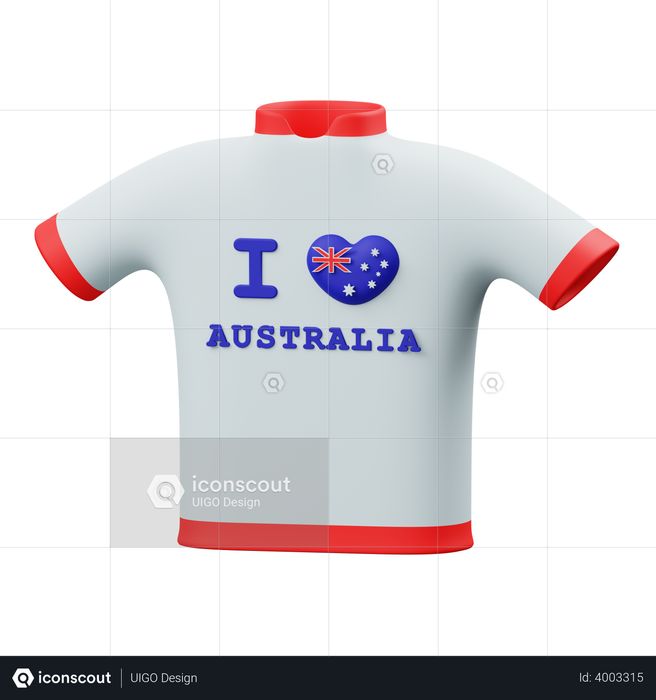 I love australia jersey 3D Illustration