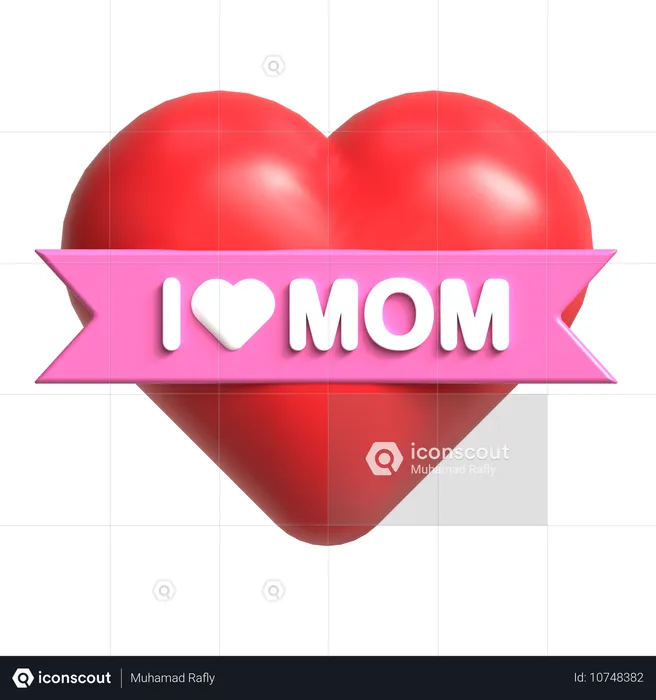 I Love Mom  3D Icon