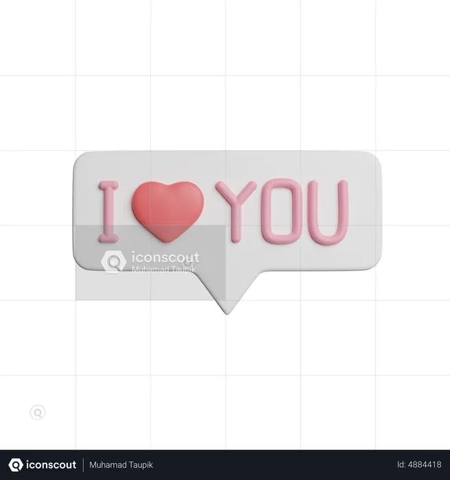 I Love You Message  3D Icon