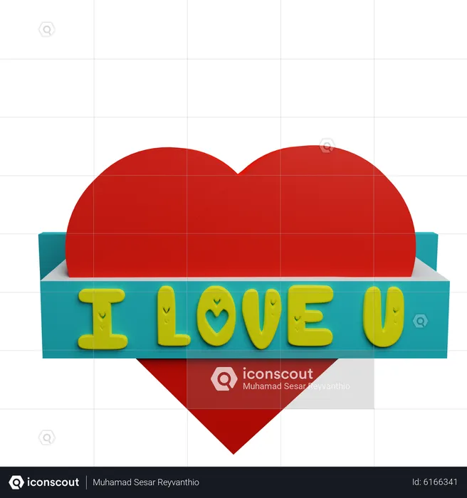 I Love You Sticker  3D Sticker