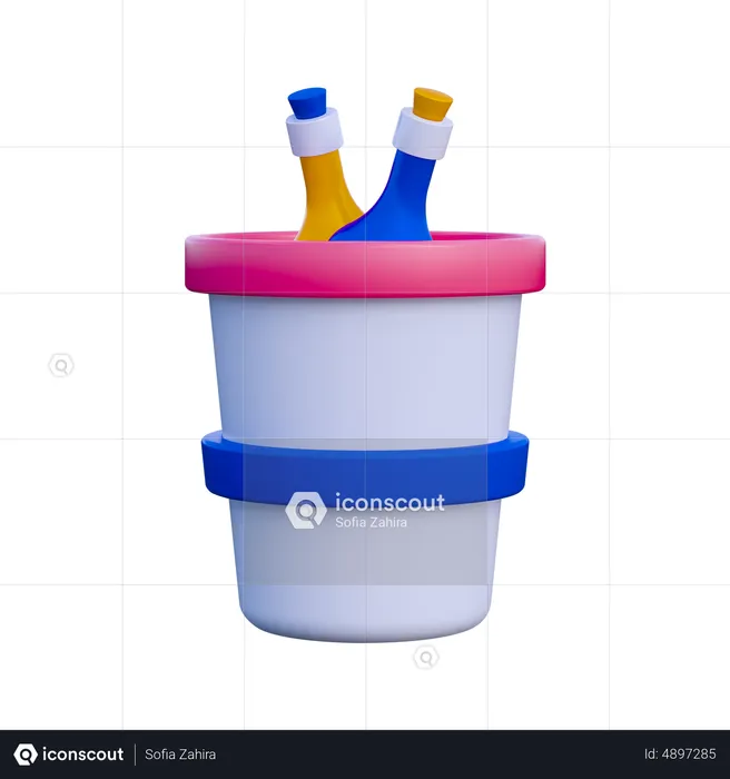 Ice Bucket  3D Icon