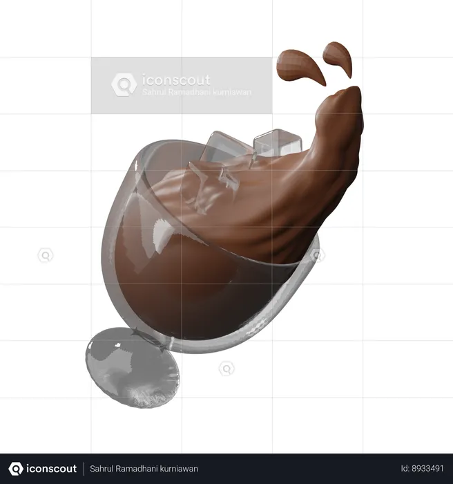 Ice Coffee  3D Icon