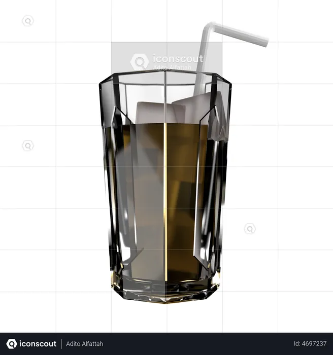 Ice Coffee  3D Illustration