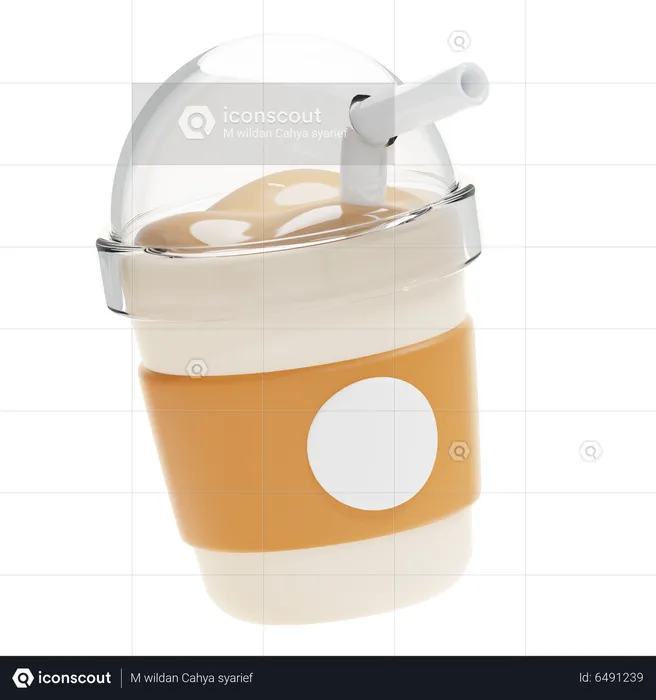 Ice Coffee Cup  3D Icon