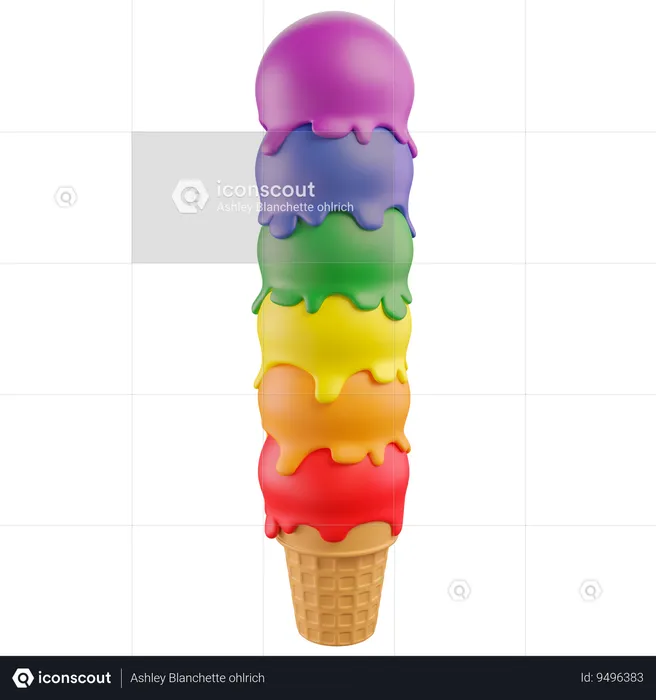 Ice Cream  3D Icon