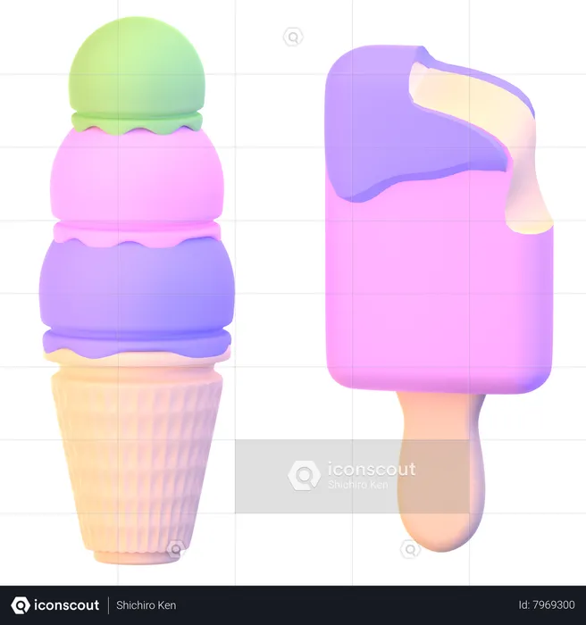 Ice Cream  3D Icon