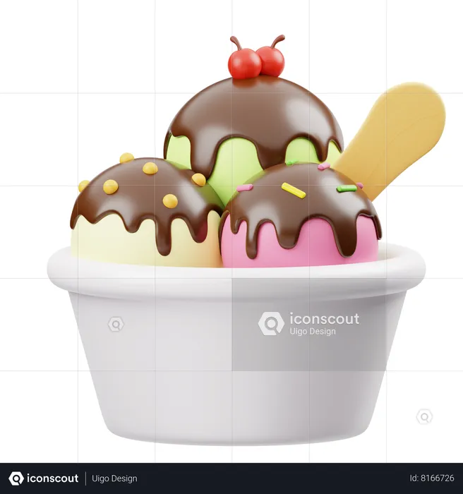 Ice Cream  3D Icon