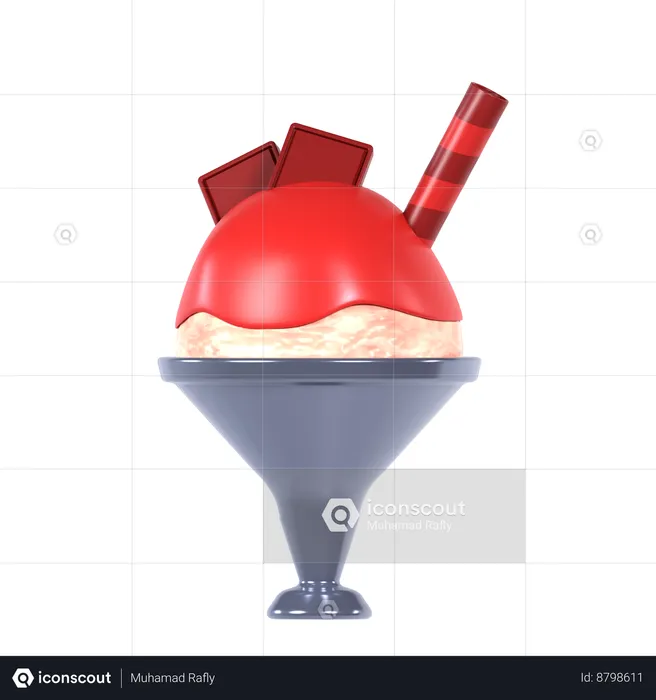 Ice Cream Bowl  3D Icon