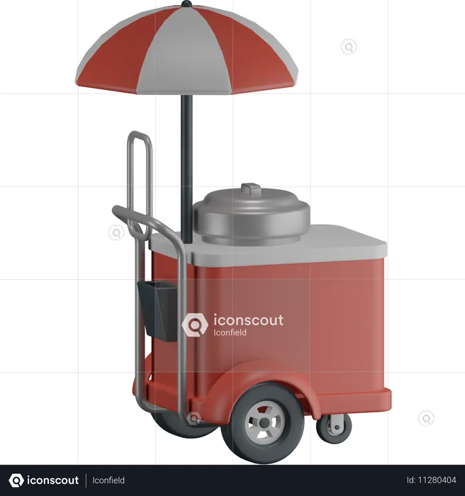 Ice Cream Cart  3D Icon