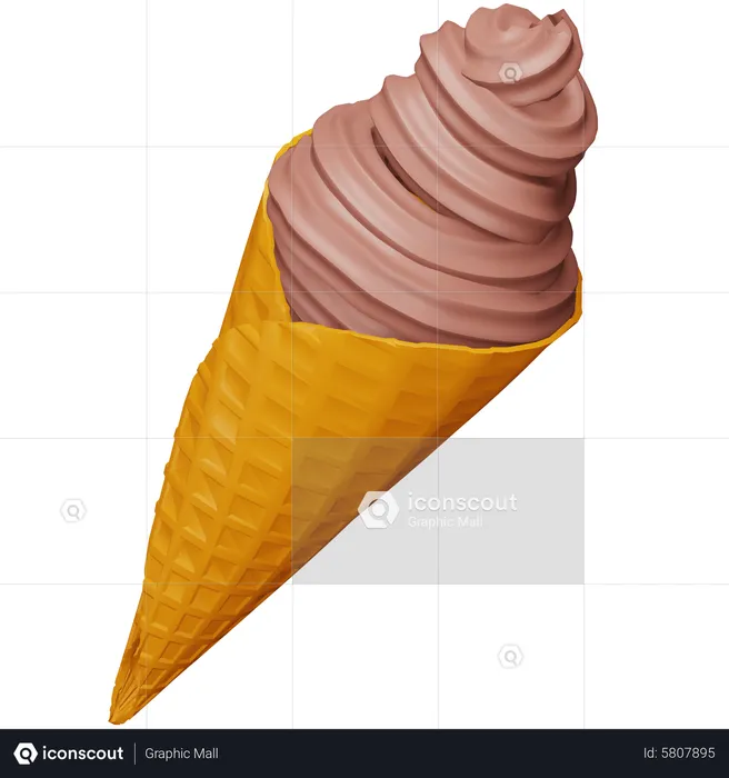 Ice Cream Cone  3D Icon