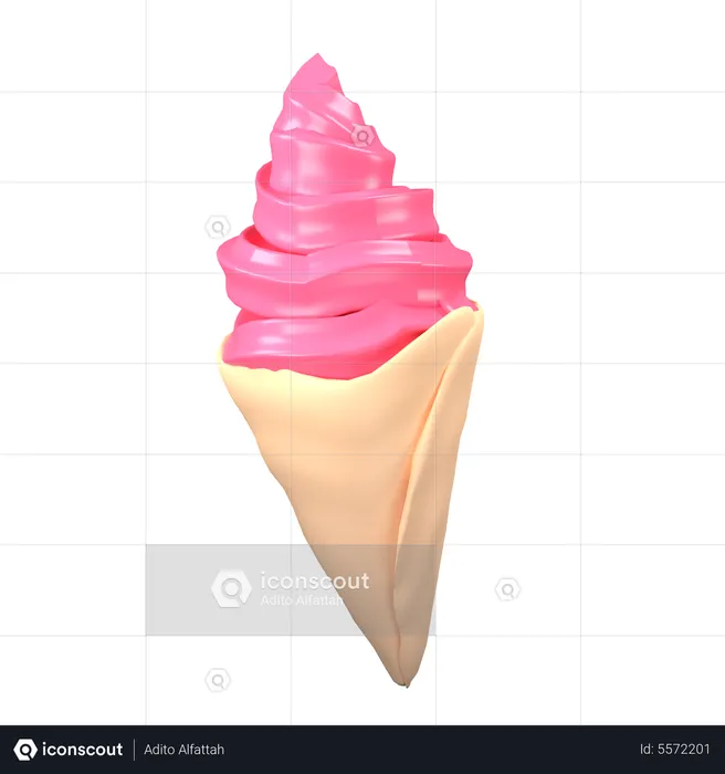 Ice Cream Cone  3D Icon