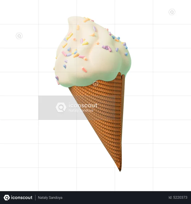 Ice Cream Cone  3D Icon