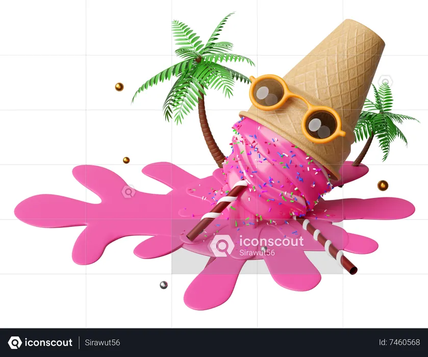 Ice Cream Cone  3D Icon