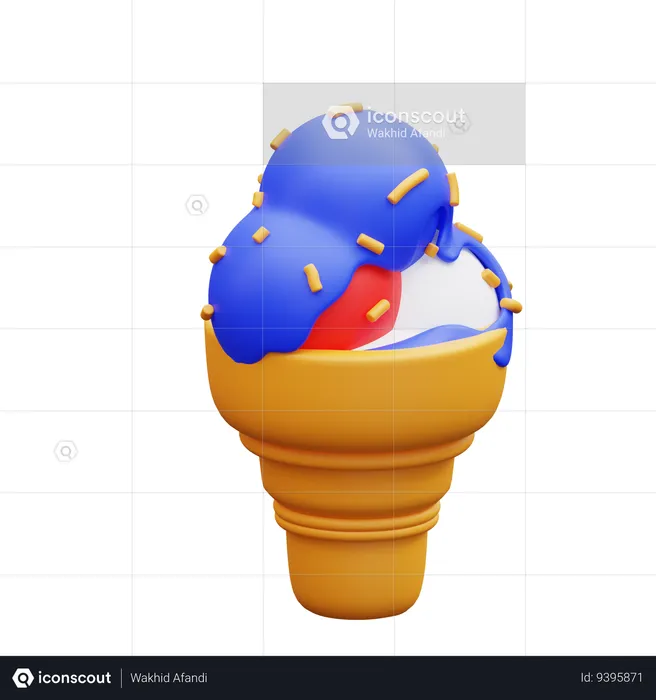 Ice Cream Cone  3D Icon