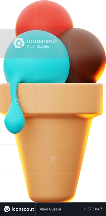 Ice Cream Cone  3D Icon