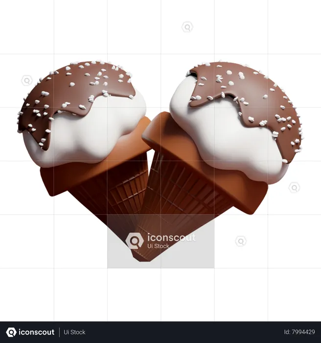 Ice Cream Cone  3D Icon