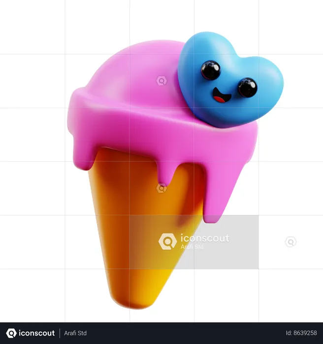 Ice Cream Cone  3D Icon