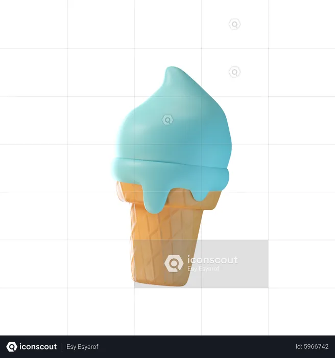 Ice Cream Cone  3D Icon