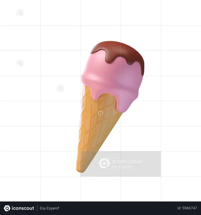 Ice Cream Cone  3D Icon