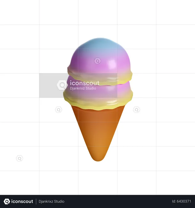 Ice Cream Cone  3D Icon