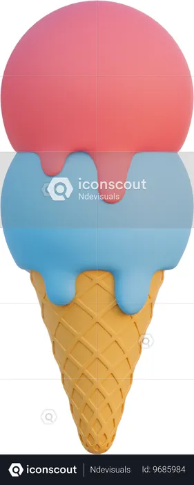 Ice Cream Cone  3D Icon